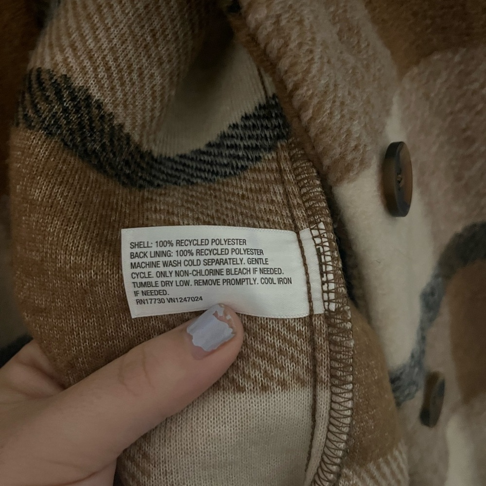 Ava & Viv Plaid Flannel Fleece Shacket‎ Size 3X NWOT - Picture 5 of 7